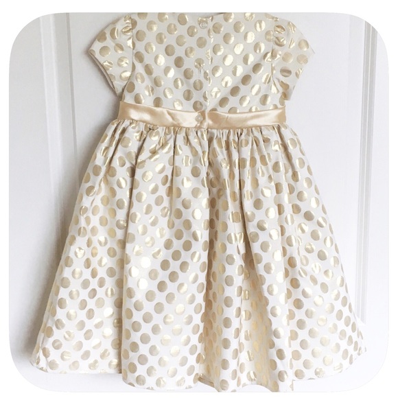 🌀SALE! 💗NWT Girls Sparkle Gold Dress - Picture 4 of 4